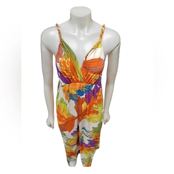 Kokomo Unlimited Floral Vibrant Sleeveless Maxi Dress Size Large - Picture 4 of 9